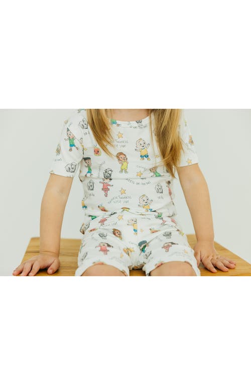 Shop Copper Pearl Cocomelon Fitted Two-piece Short Pajamas In Light Beige
