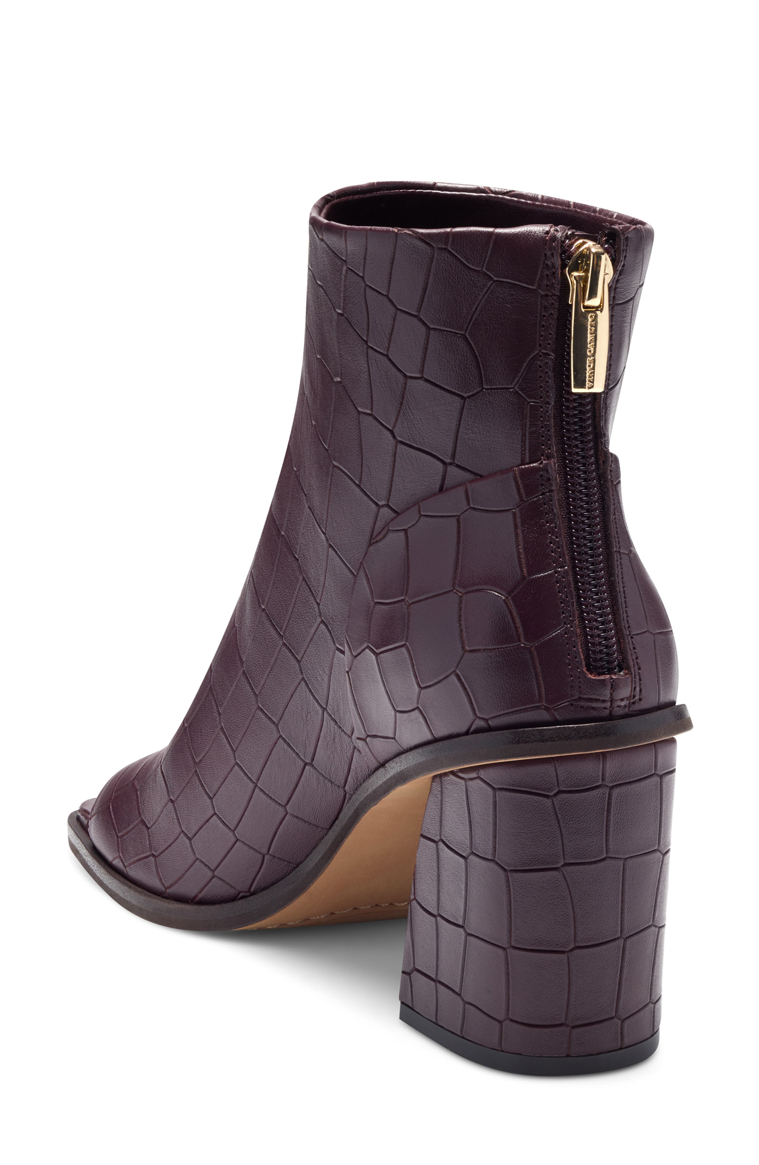 Bebinder Open Toe Bootie, Alternate, color, ELDERBERRY