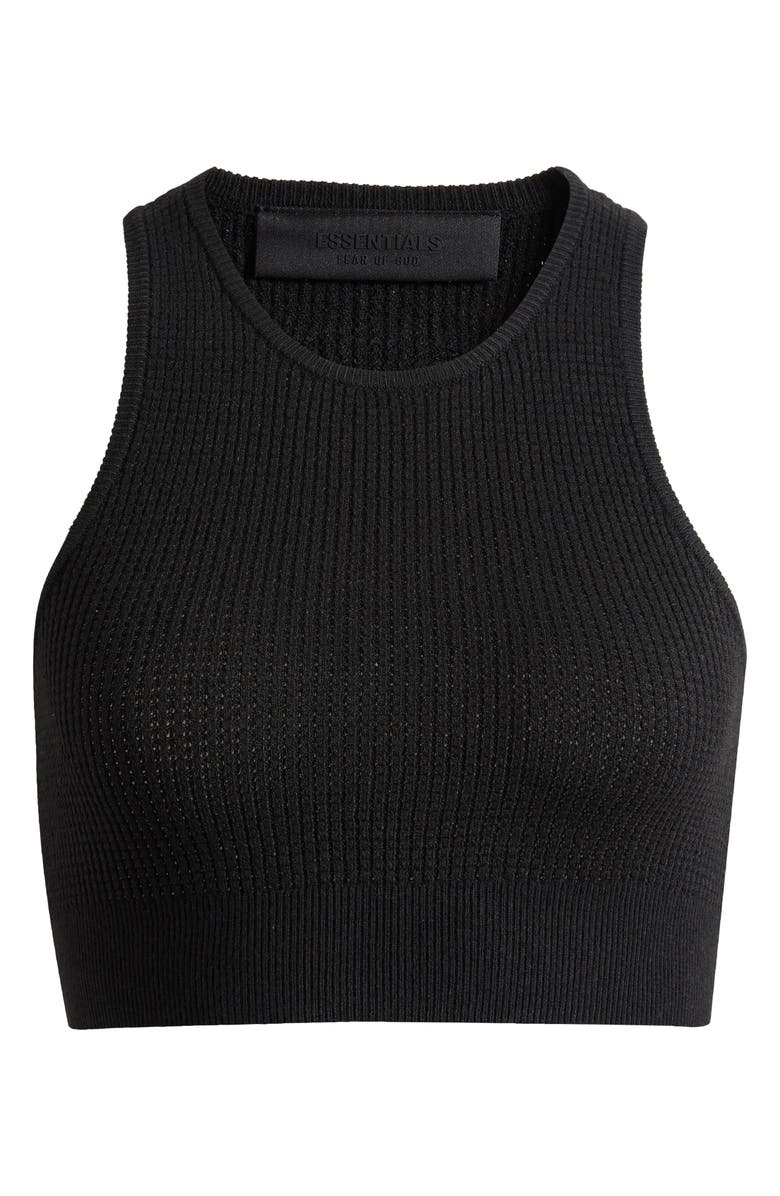 Fear of God Essentials Waffle Knit Crop Sport Tank, Alternate, color, 