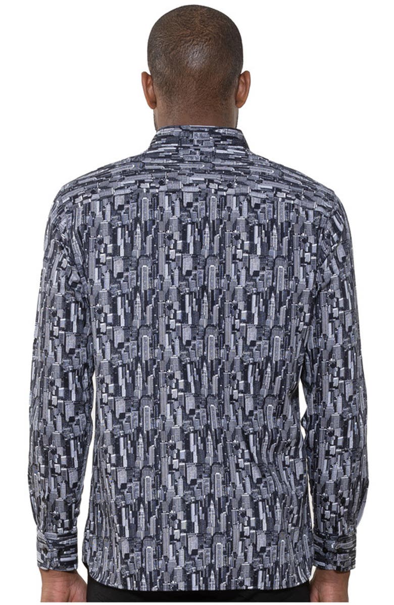 Luchiano Visconti City Scape Printed Shirt, Alternate, color, Multi