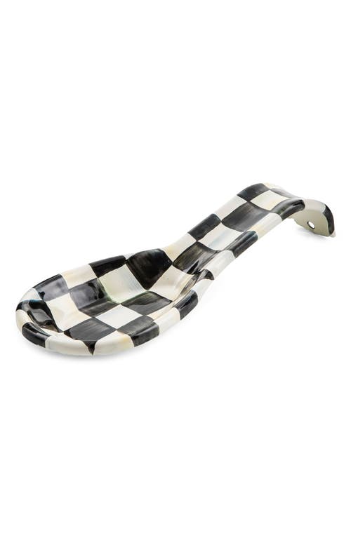 Mackenzie-childs Mackenzie Childs Courtly Check Spoon Rest In Black