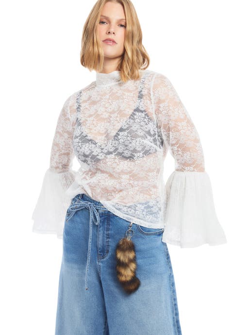 Sheer Chantilly Lace Blouse