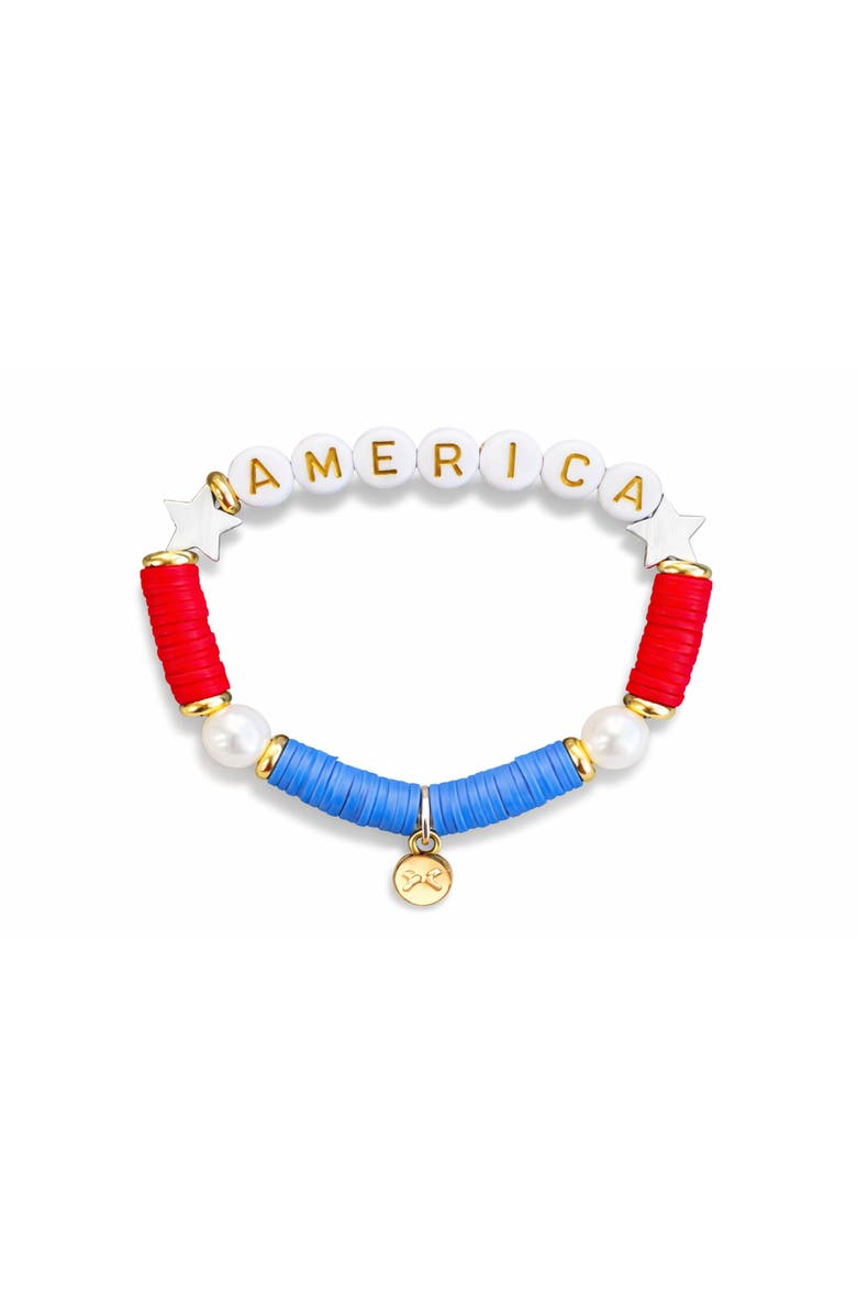 Bits & Bows America Bracelet, Main, color, Red/White/Blue