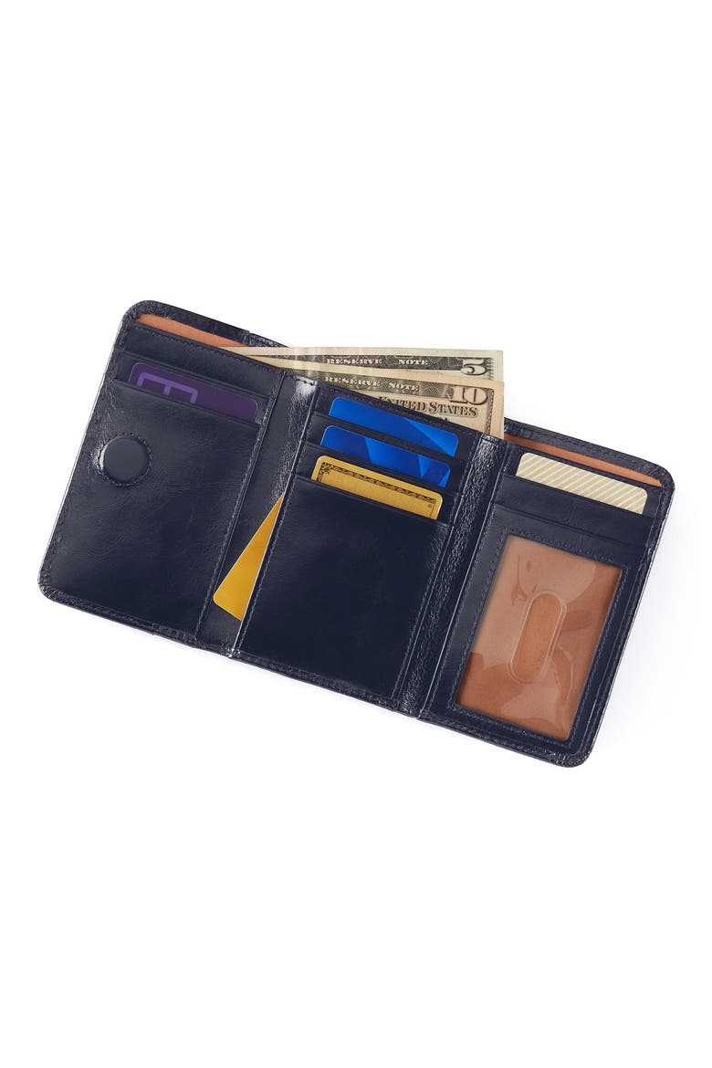Jill Leather Trifold Wallet, Alternate, color, INK NAVY
