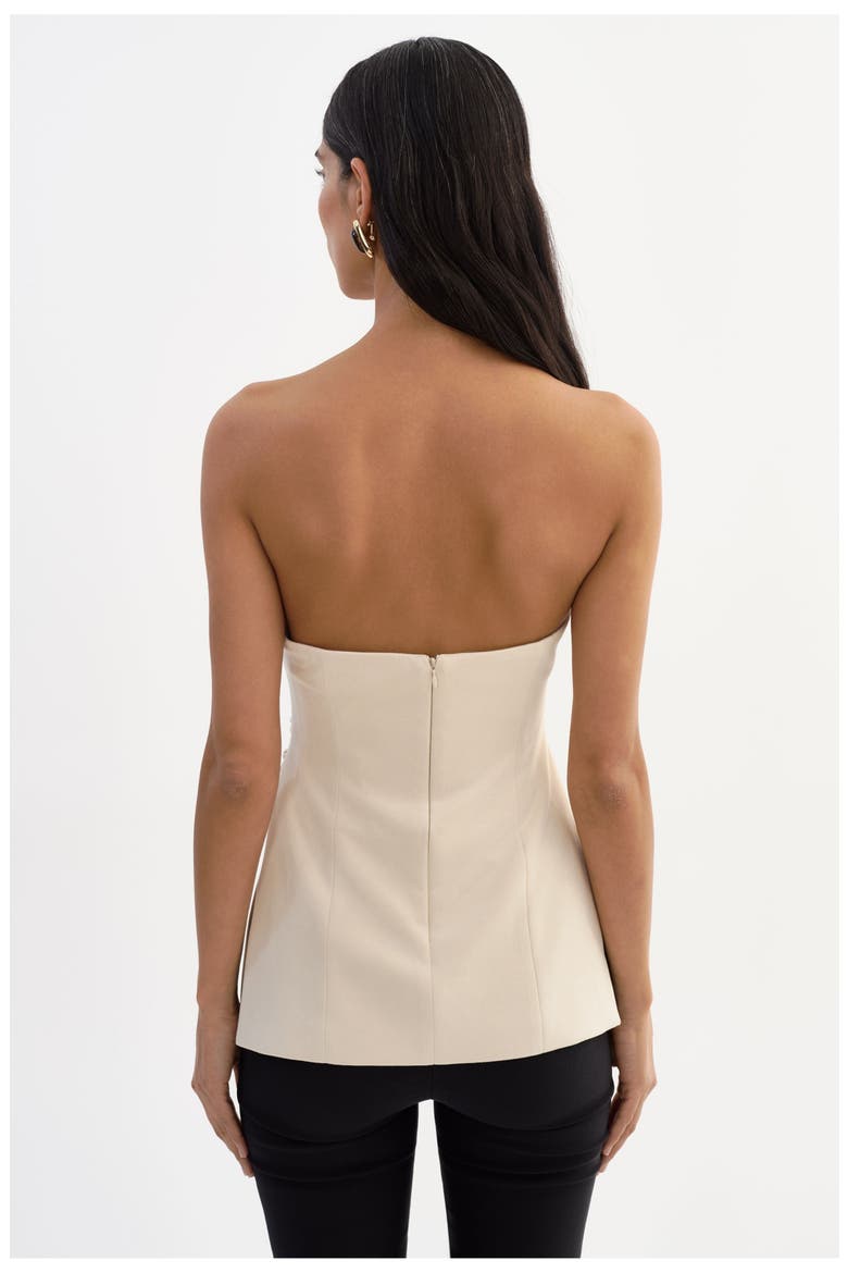 Laia | Faux Suede Bustier, Alternate, color, Opal