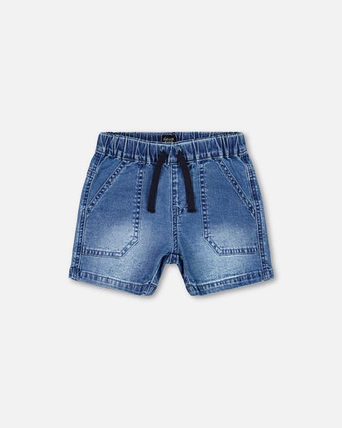 Deux Par Deux French Terry Denim Short - Light Denim Blue 2025