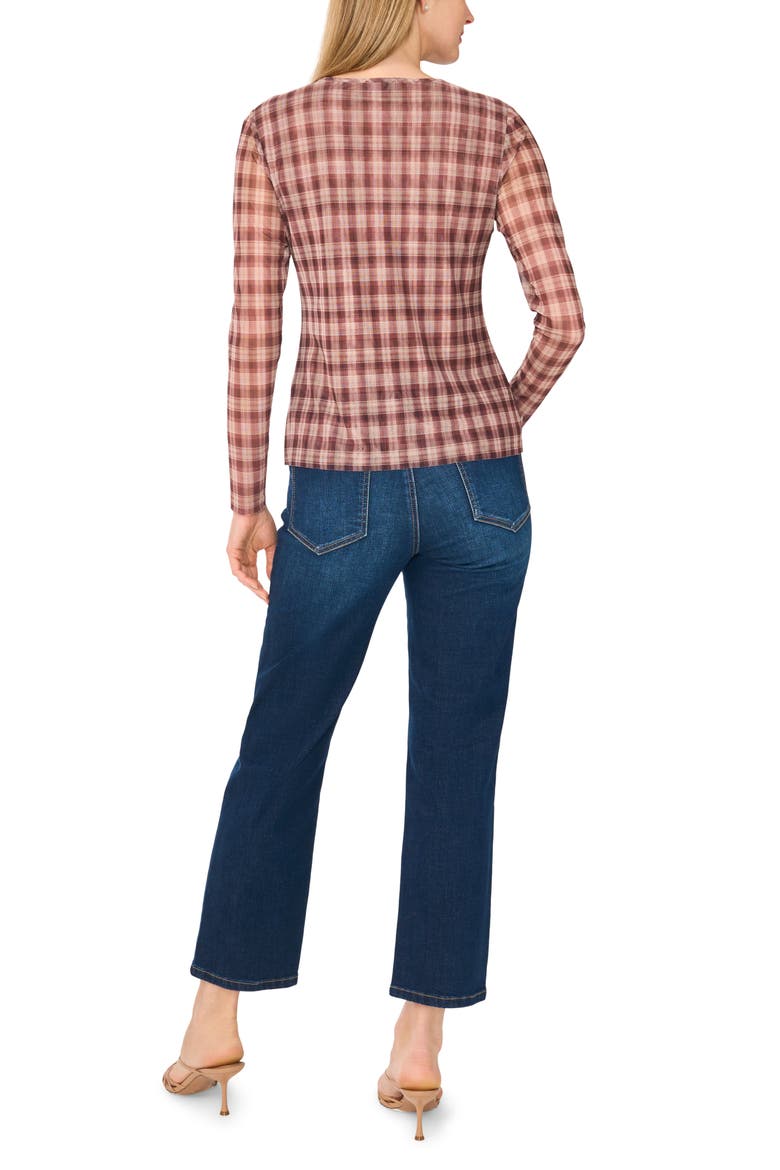 Long Sleeve Mesh Top, Alternate, color, COCA MOCHA
