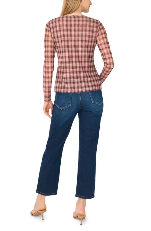 Ted Baker Long Sleeve Mesh Top In Pattern