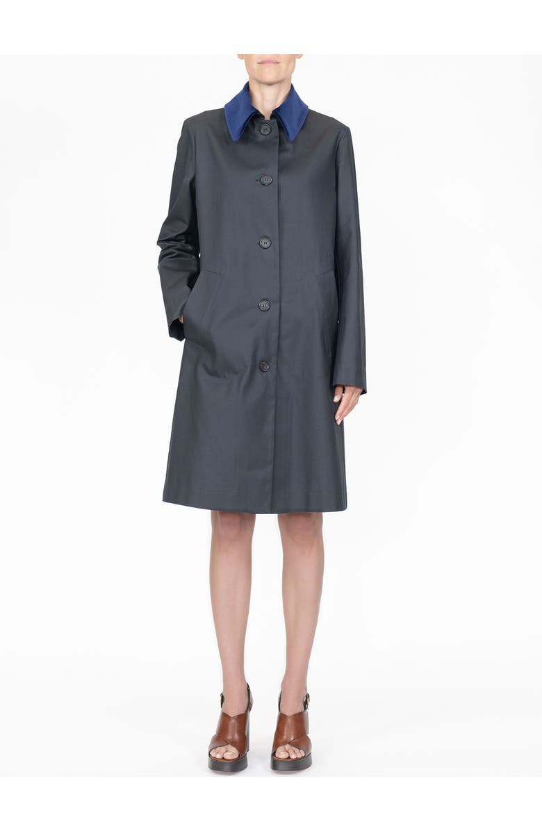 Callas Milano Alaine Water resistant canvas coat, Alternate, color, Navy