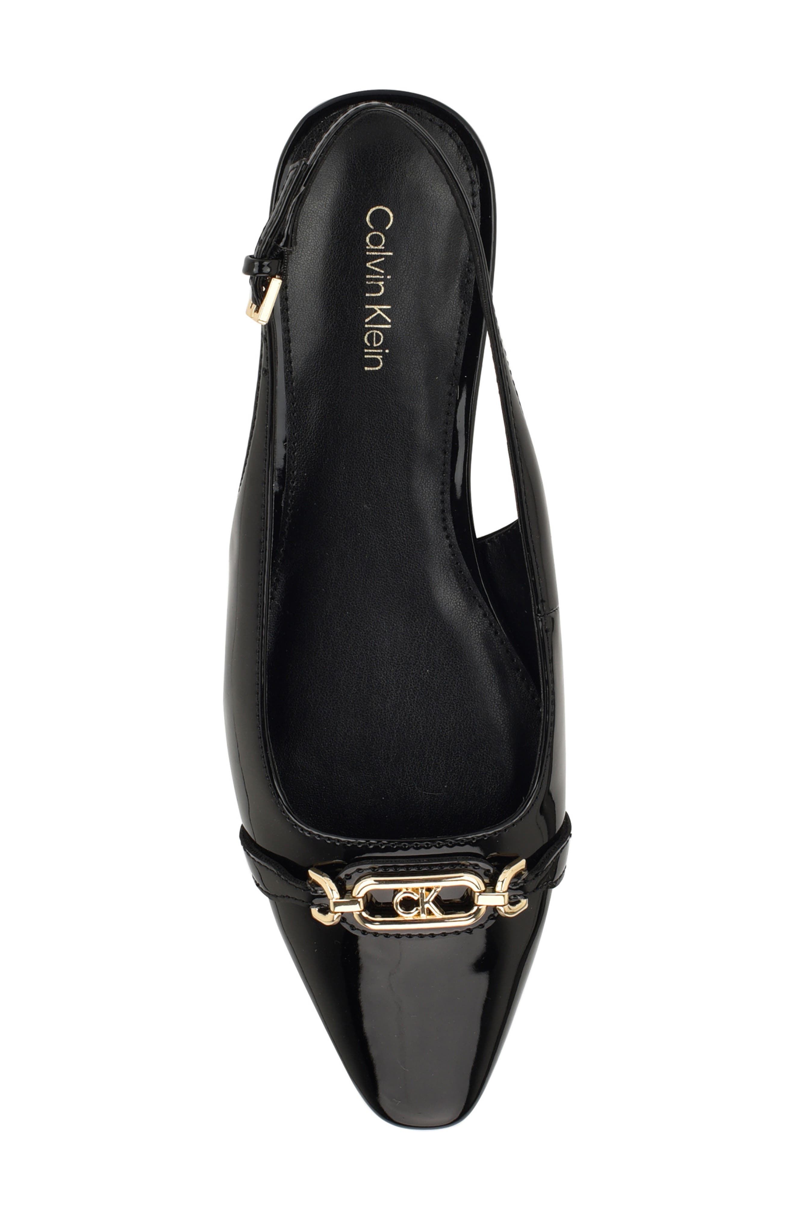 Calvin Klein Flenea Slingback Flat, Alternate, color, Black