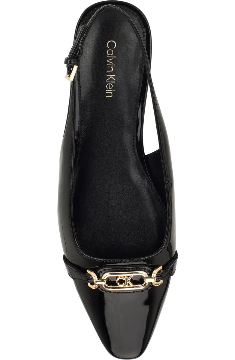 Calvin Klein Flenea Slingback Flat, Alternate, color, Black