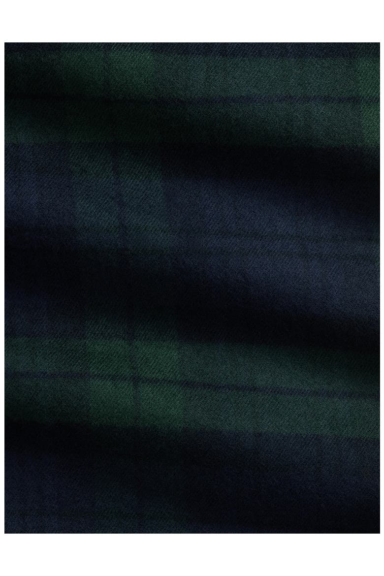 Classic Fit Plaid Cotton Flannel Shirt, Alternate, color, NAVY/ GREEN