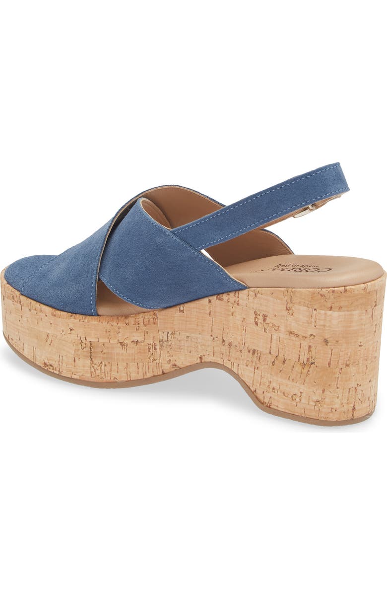 Cordani Jovi Slingback Platform Sandal, Alternate, color, Bluette Suede