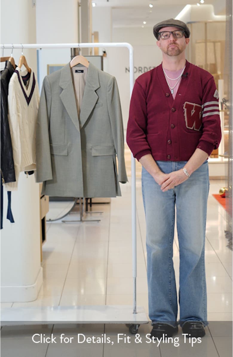 Relaxed Stretch Wool Open Blazer, sales video thumbnail