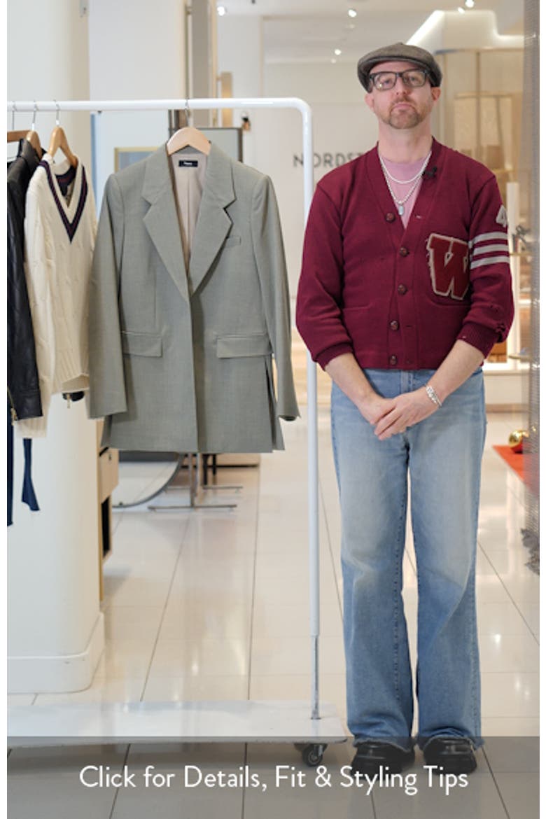 Relaxed Stretch Wool Open Blazer video