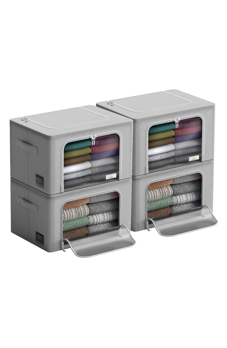 SORBUS 4-Pack Foldable Storage Boxes, Alternate, color, 