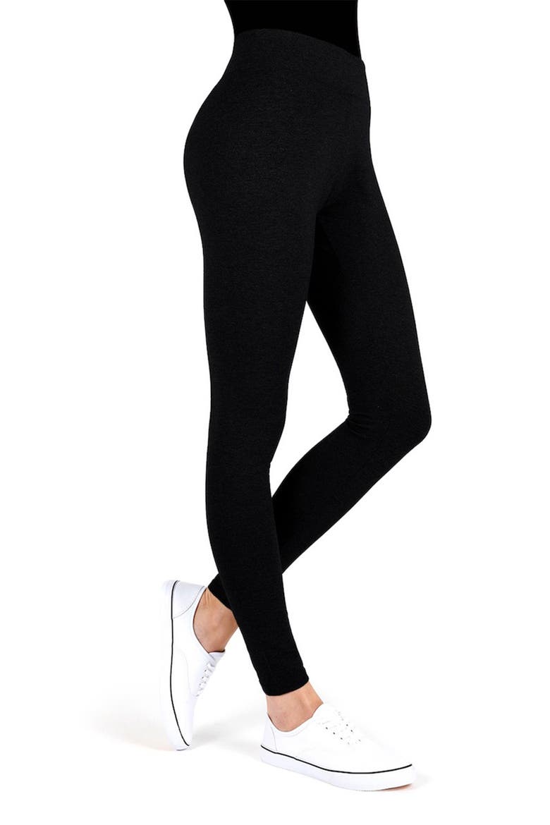 Solid Leggings, Main, color, BLACK