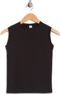 90 DEGREE BY REFLEX Clarissa Mock Neck Performance Fitted Tank