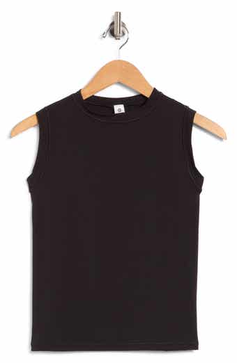 Clarissa Mock Neck Performance Fitted Tank