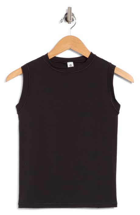 Clarissa Mock Neck Performance Fitted Tank