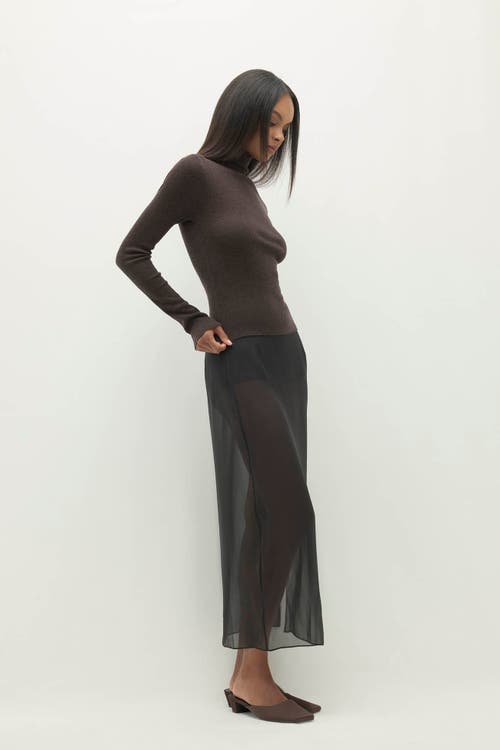 Naked Cashmere Rumer Fitted Cashmere Turtleneck In Brown