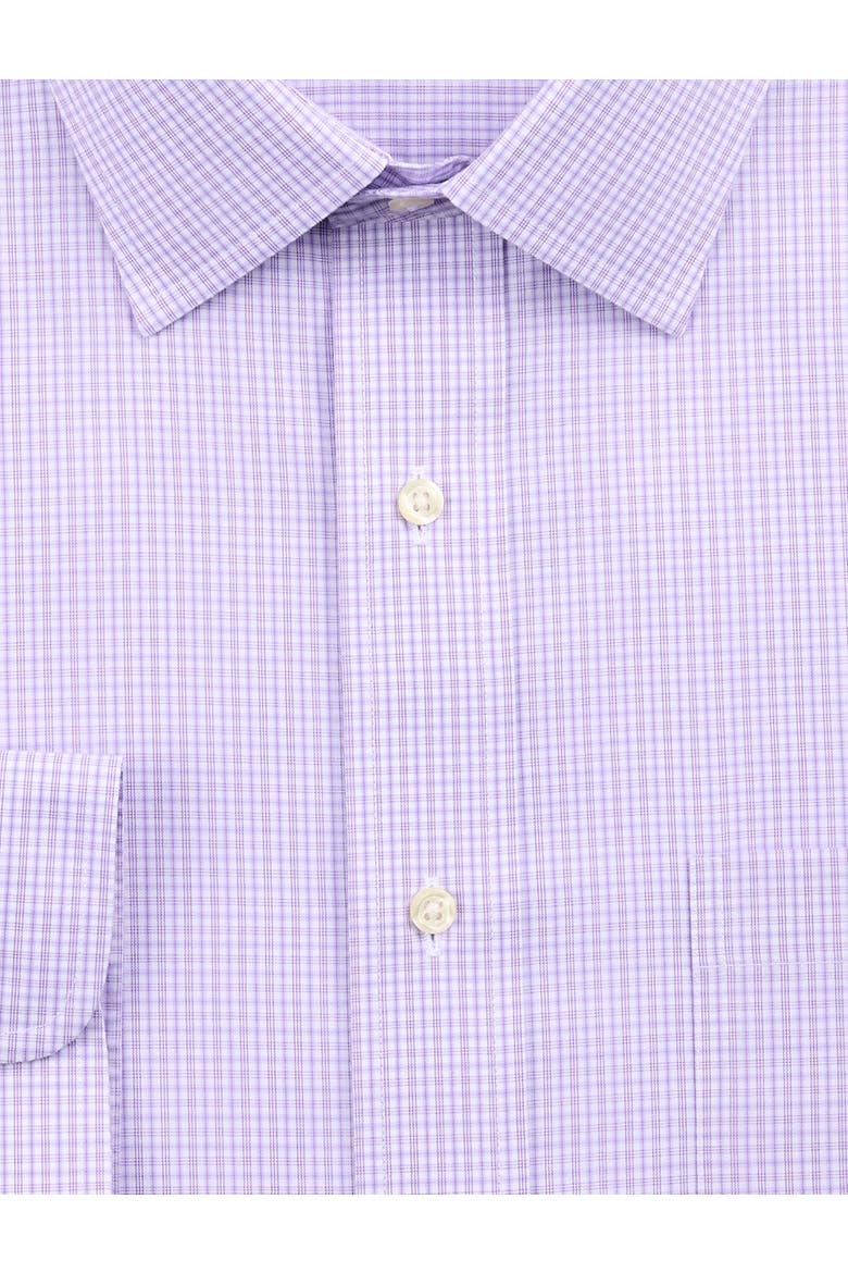 Big & Tall Non-Iron Micro Check Dress Shirt, Alternate, color, PURPLE