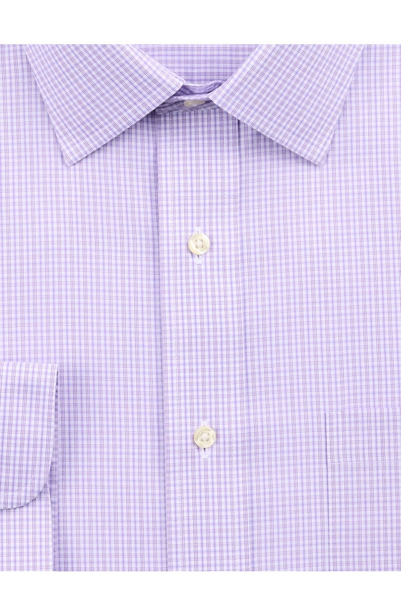 Brooks Brothers Big & Tall Non-Iron Micro Check Dress Shirt, Alternate, color, Purple