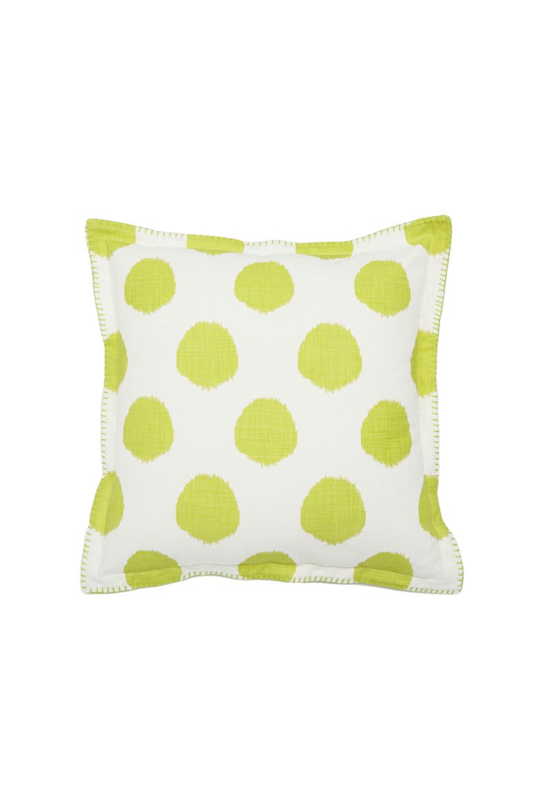 Citron Dot Printed Accent Throw Pillow, Main, color, Green