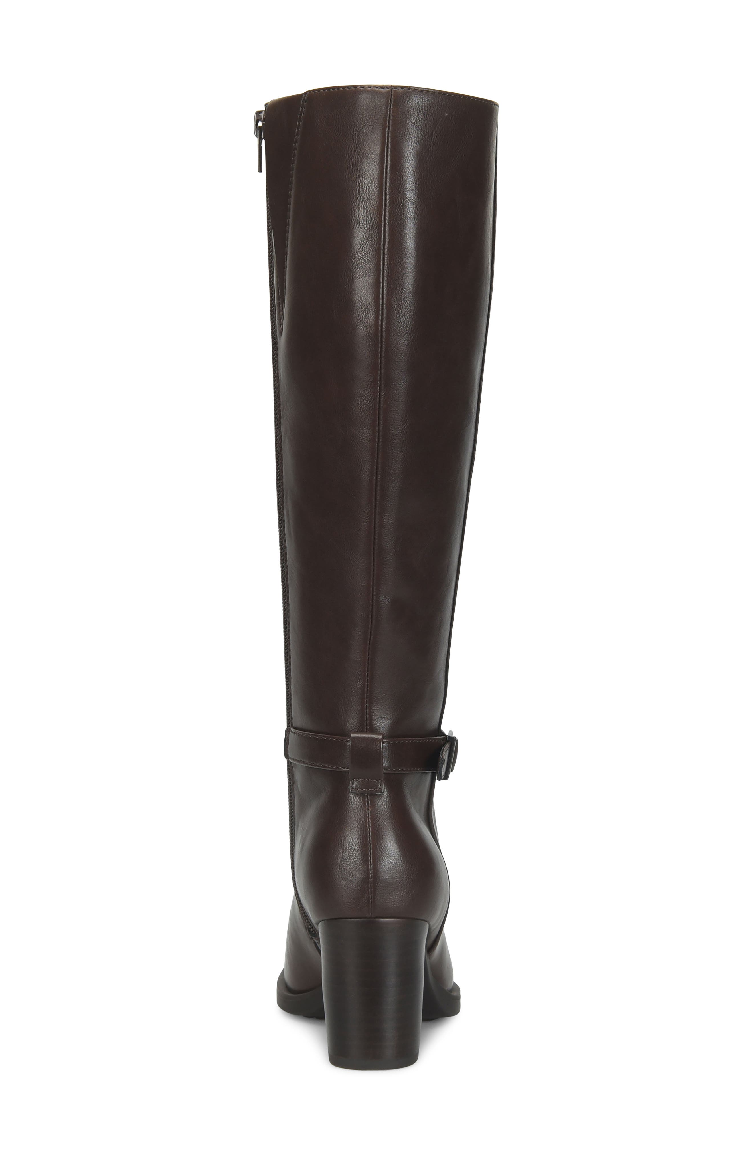 Brandie Faux Leather Knee High Boot, Alternate, color, DARK BROWN
