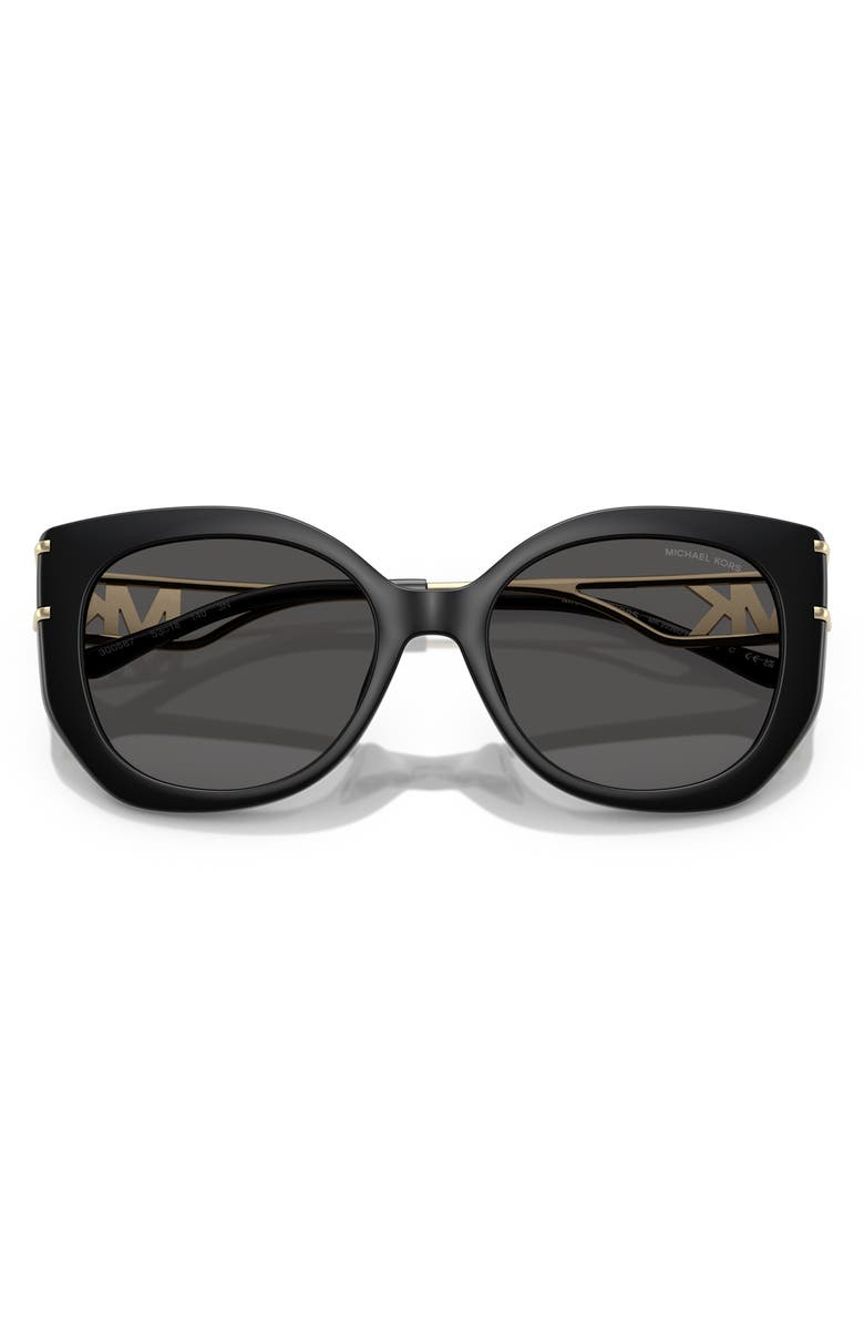 Michael Kors 53mm Cat Eye Sunglasses, Alternate, color, Black