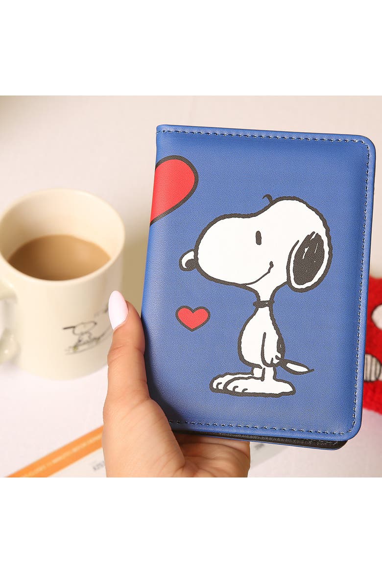 Snoopy Woodstock Passport Holder, Alternate, color, Blue