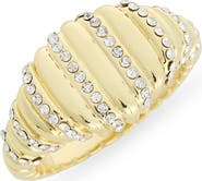 Covet Pavé CZ Oval Signet Ring