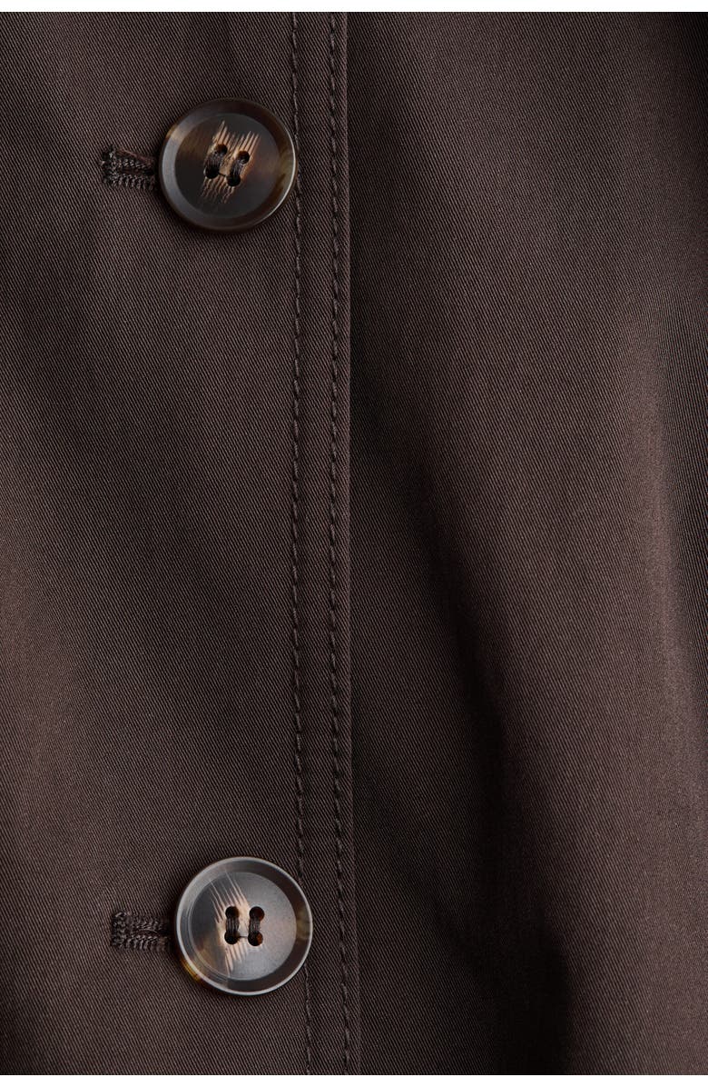 H&M Belted Twill Coat, Alternate, color, Dark Brown