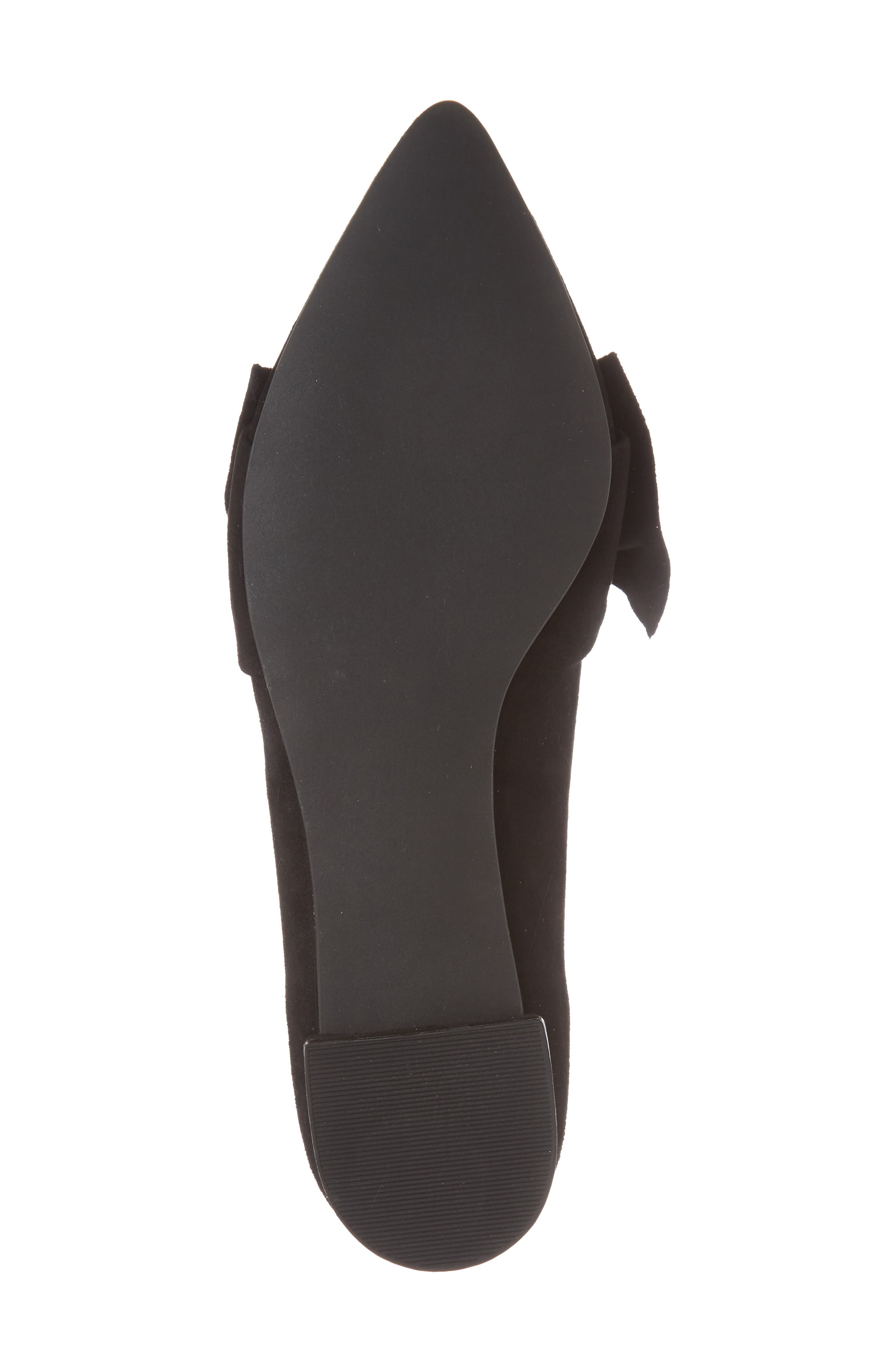 Kari Bow Loafer, Alternate, color, BLACK SUEDE