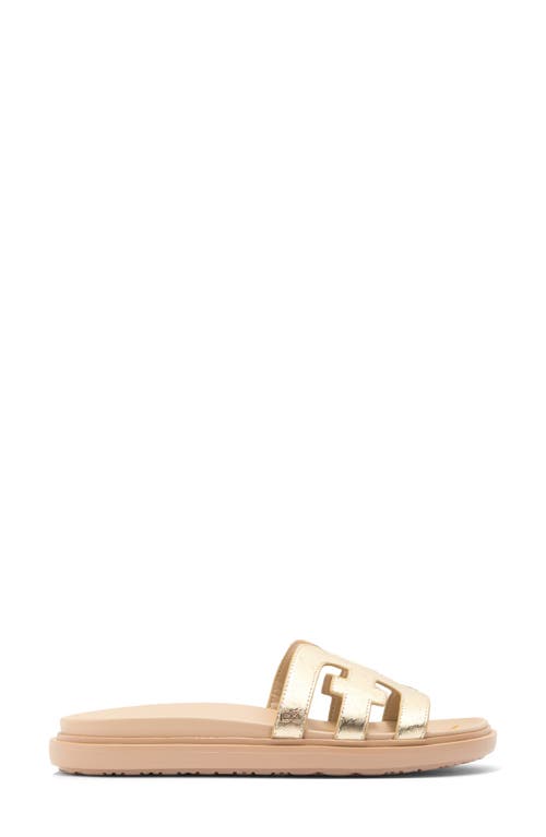 Sam Edelman Valeri Platform Slide Sandal In Gold Leaf