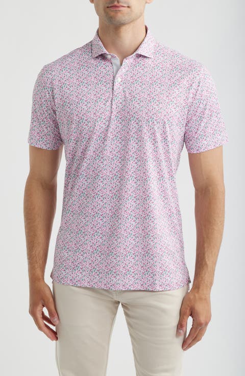 Bloom Neat Floral Performance Polo