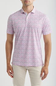 johnnie-O Bloom Neat Floral Performance Polo