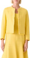 Akris punto Crop Silk & Cotton Shantung Jacket