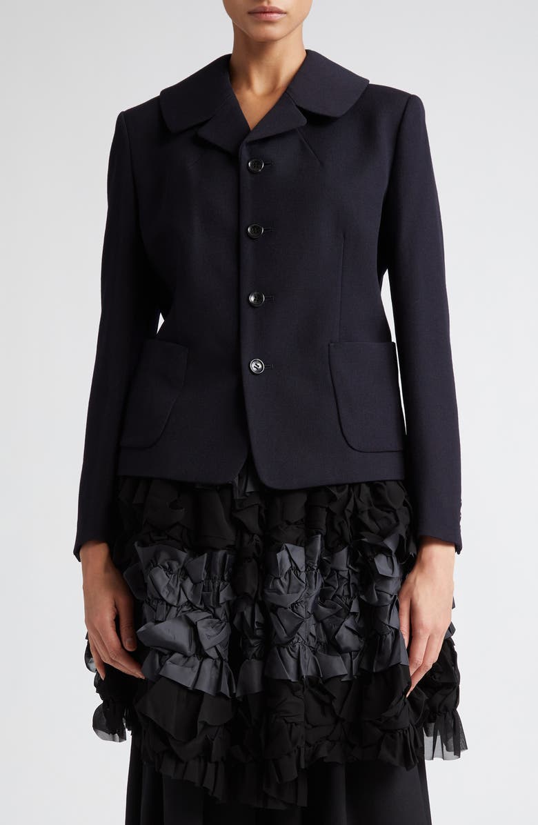 Comme des Garçons Comme des Garçons Wool Gabardine Jacket, Main, color,