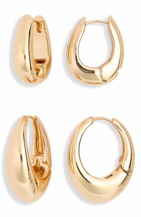 Leith 2-Pack Assorted Puffy Oval Earrings