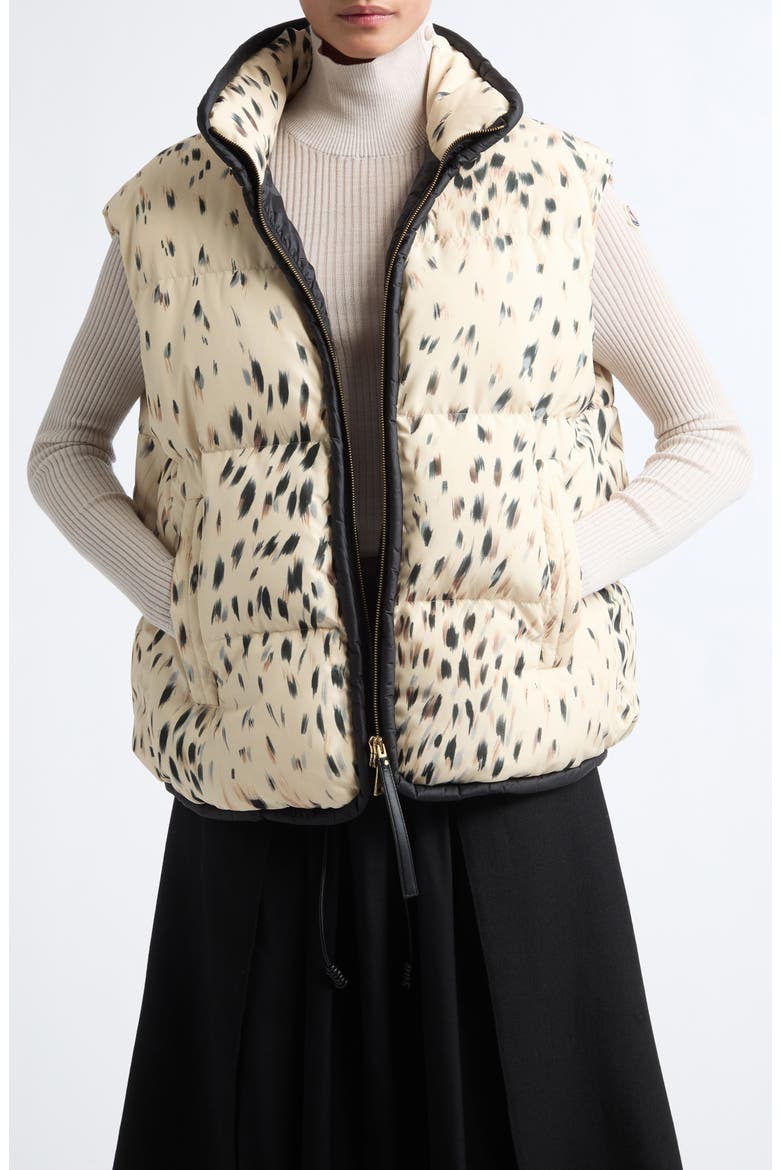 Rayonnant Animal Print Quilted Puffer Jacket, Alternate, color, WHITE ANIMALIER