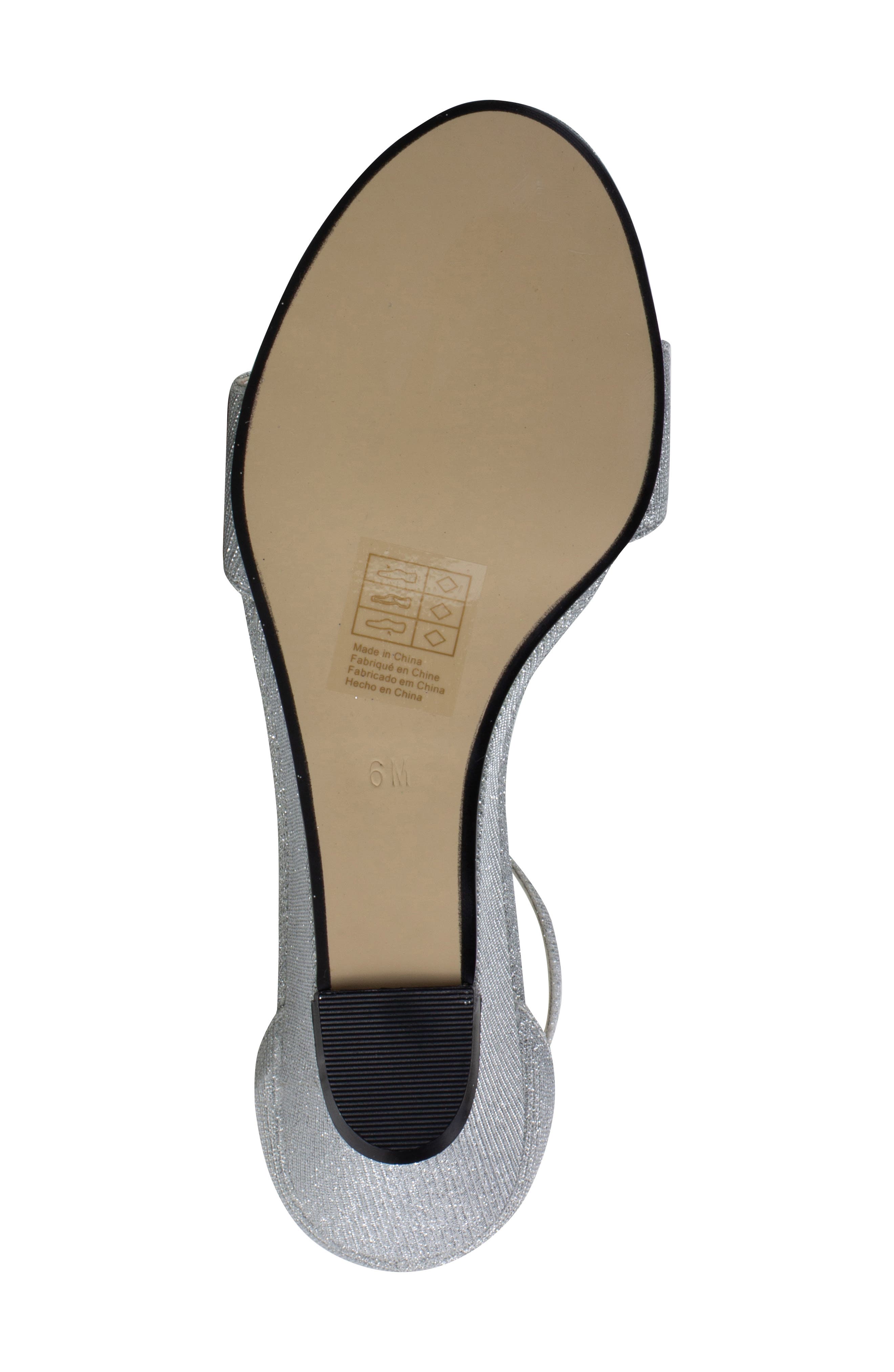 Beatrix Embellished T-Strap Wedge Sandal, Alternate, color, SILVER