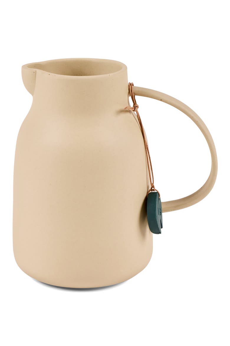 Ceramic Pitcher, Main, color, BEIGE