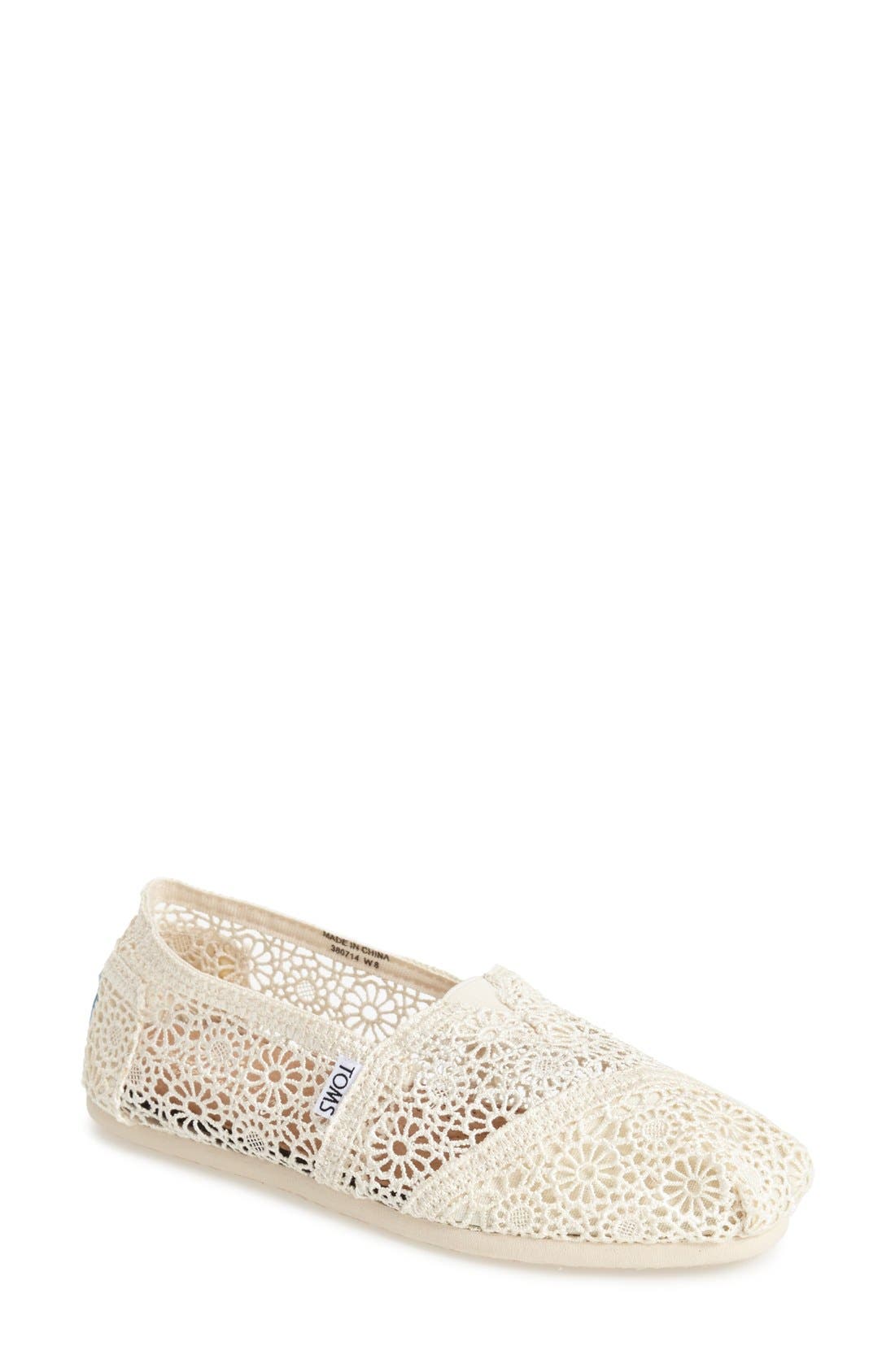 TOMS 'Classic' Crochet Slip-On, Alternate, color, 
