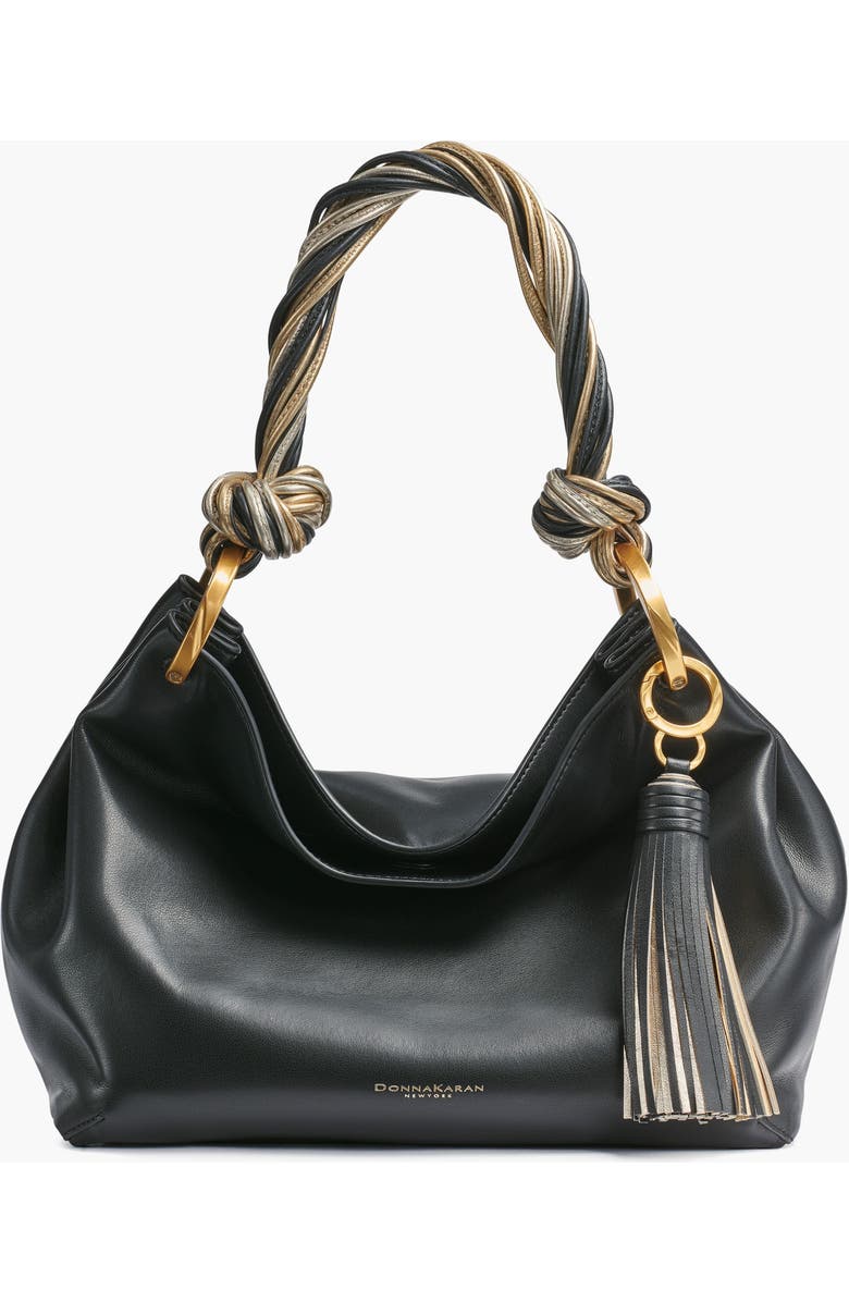 Donna Karan New York Glenwood Small Shoulder, Main, color, Black/Gold