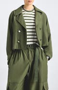 Derek Lam 10 Crosby Renata Double Breasted Crop Trench Coat