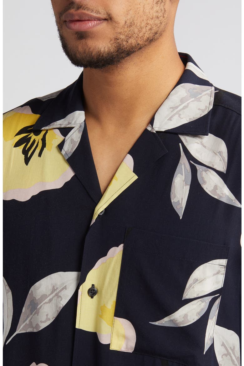 Ellino Camp Shirt, Alternate, color, DARK BLUE