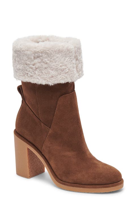 Caddie Faux Shearling Lined Plush Boot (Women)