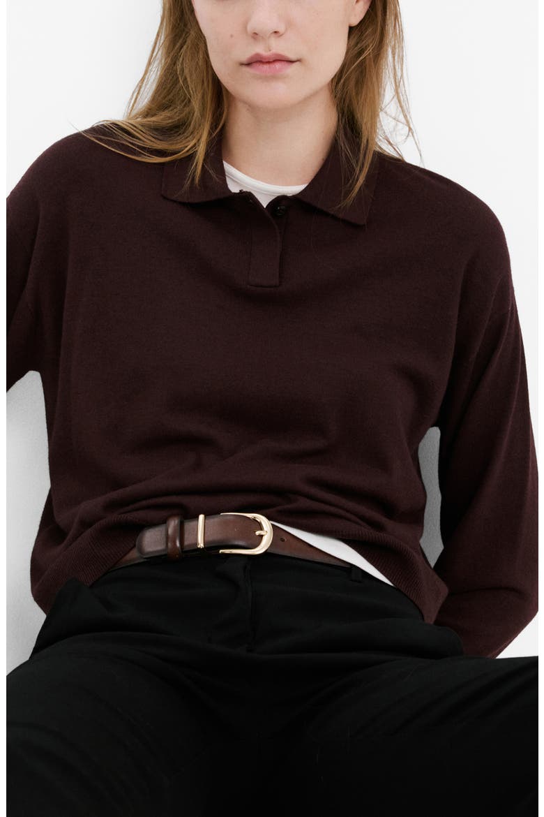 Polo Sweater, Main, color, MAROON