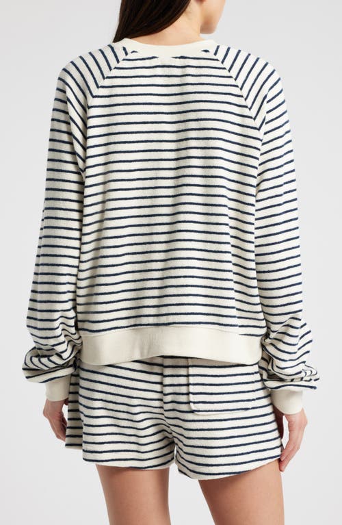Rails Theron Sweatshirt In Sailor Stripe Terry Towel